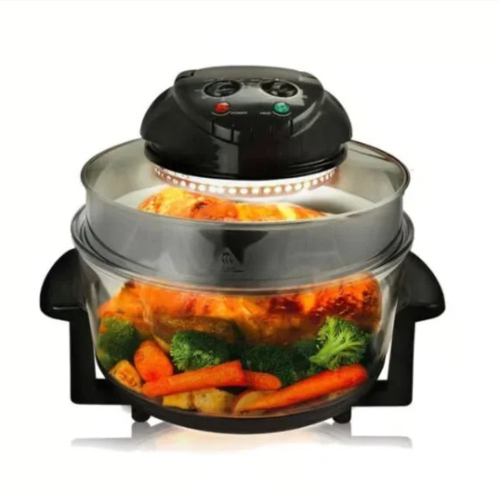 Multipurpose Countertop Halogen Oven Air Fryer. 12Q , black color.